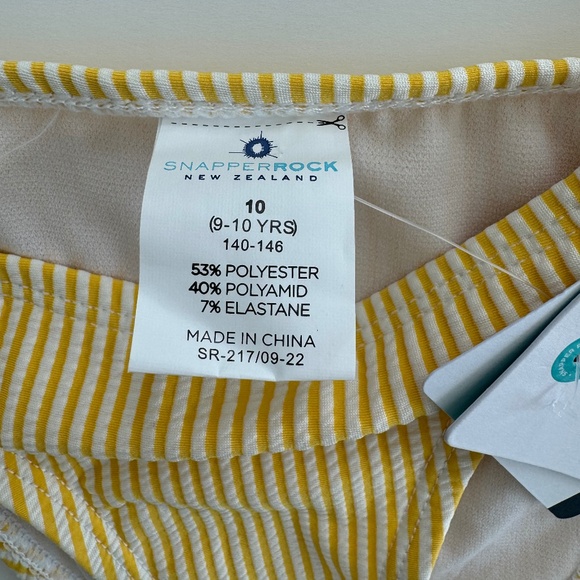NWT Snapper Rock Marigold Stripe Girls 2pc Bikini - Picture 2 of 6